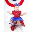 American's Birthday Red Baby Bodysuit Bling Royal Blue Sequins Pettiskirt & Sparkle Rhinestone Red White Cute Print JS4547